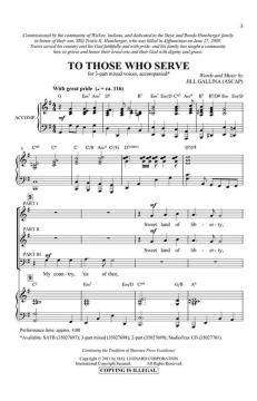 To Those Who Serve (Jill Gallina) 