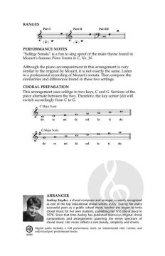 Solfege Sonata von Wolfgang Amadeus Mozart (Download) 