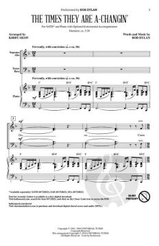 The Times They Are A-Changin' von Bob Dylan (Download) 