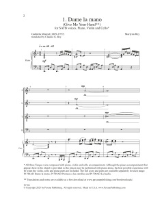 3 Tangos: 1. Dame La Mano von Rey Marlynn 