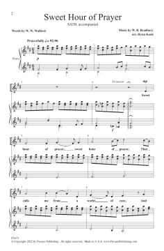 Sweet Hour of Prayer von William B. Bradbury 