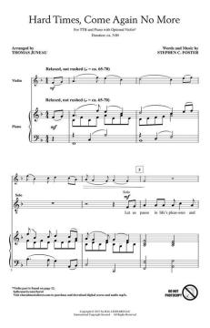 Hard Times, Come Again No More von Stephen Collins Foster (Download) 