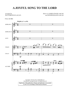 A Joyful Song to the Lord (Download) 