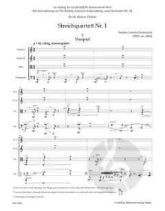 Streichquartett Nr. 1 von Andrea Lorenzo Scartazzini (Download) 