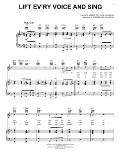 Lift Ev'ry Voice And Sing von J. Rosamond Johnson (Download) 