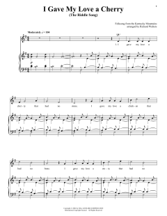 I Gave My Love A Cherry (The Riddle Song) von Traditional (Download) 