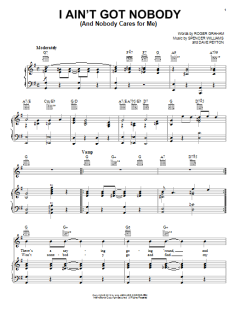 I Ain't Got Nobody (And Nobody Cares For Me) von Bessie Smith (Download) 