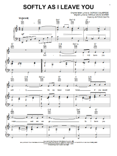 Softly As I Leave You von Elvis Presley (Download) 