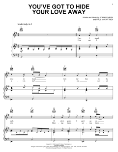You've Got To Hide Your Love Away von The Beatles (Download) 