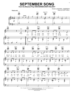 September Song von Kurt Weill (Download) 