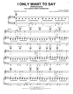 I Only Want To Say (Gethsemane) von Andrew Lloyd Webber (Download) 