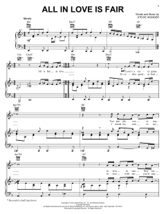 All In Love Is Fair von Stevie Wonder (Download) 