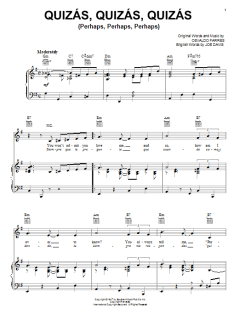 Quizas, Quizas, Quizas (Perhaps, Perhaps, Perhaps) von Osvaldo Farres (Download) 