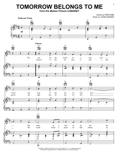 Tomorrow Belongs To Me von Fred Ebb (Download) 