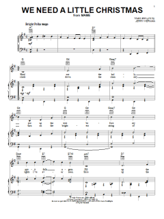 We Need A Little Christmas von Jerry Herman (Download) 