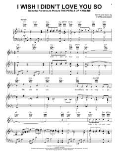 I Wish I Didn't Love You So von Dinah Shore (Download) 