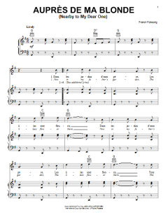 Aupres De Ma Blonde (Nearby To My Dear One) von French Folksong (Download) 