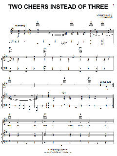 Two Cheers Instead Of Three von Irving Berlin (Download) 