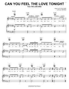Can You Feel The Love Tonight von Tim Rice (Download) 