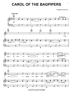 Carol Of The Bagpipers von Traditional (Download) 