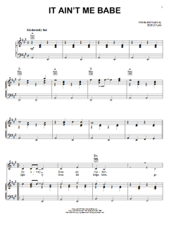 It Ain't Me, Babe von Bob Dylan (Download) 