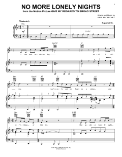 No More Lonely Nights von Paul McCartney (Download) 