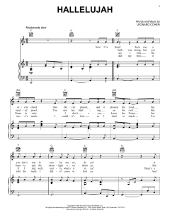 Hallelujah von Leonard Cohen (Download) 