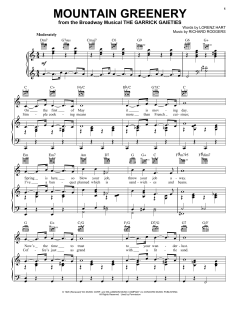 Mountain Greenery von Lorenz Hart (Download) 