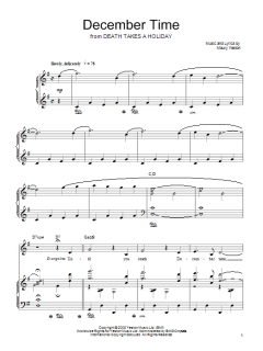 December Time von Maury Yeston (Download) 