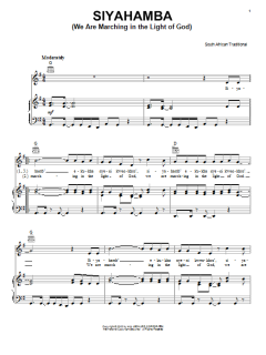 Siyahamba (We Are Marching In The Light Of God) von African Folksong (Download) 