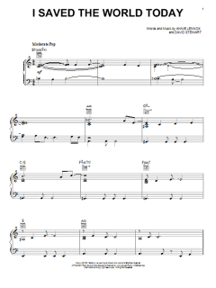 I Saved The World Today von Eurythmics (Download) 