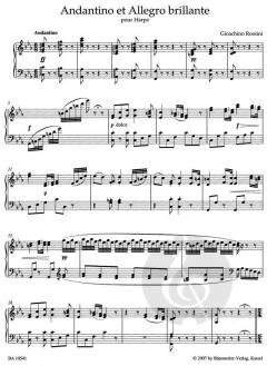 Andantino et Allegro brillante pour Harpe von Gioacchino Rossini (Download) 