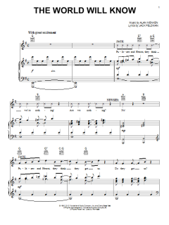 The World Will Know von Alan Menken (Download) 