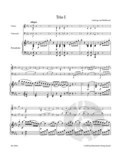 Trios op. 1 von Ludwig van Beethoven 