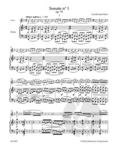 Sonate Nr. 1 in d-Moll op. 75 von Camille Saint-Saëns (Download) 