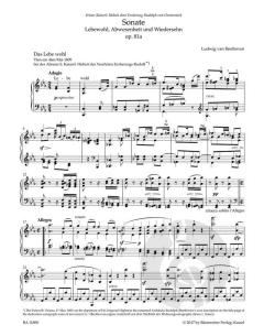 Sonate für Klavier Es-Dur op. 81a 'Les Adieux' von Jonathan Del Mar im Alle Noten Shop kaufen