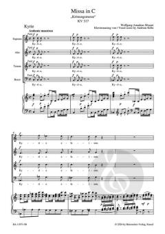 Missa in C KV 317 "Krönungsmesse" von Wolfgang Amadeus Mozart 