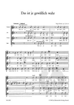 Das ist je gewisslich wahr op.12/8 (Hugo Distler) 