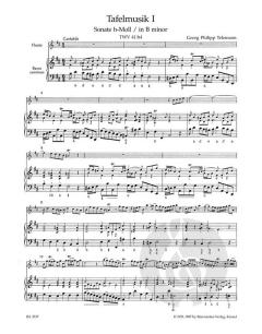 Sonate h-Moll für Flöte und Basso continuo von Georg Philipp Telemann im Alle Noten Shop kaufen