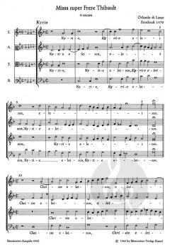 Missa super Frere Thibault von Orlando di Lasso (Download) 