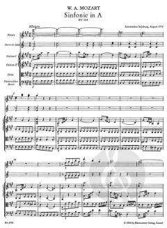 Sinfonie Nr. 21 A-Dur KV 134 von Wolfgang Amadeus Mozart (Download) 