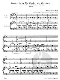 Klavierkonzert Nr.12 A-Dur KV 414 von Wolfgang Amadeus Mozart (Download) 