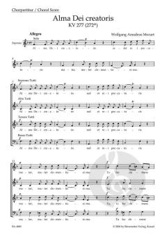 Alma Dei creatoris KV 277 (272a) von Wolfgang Amadeus Mozart (Download) 