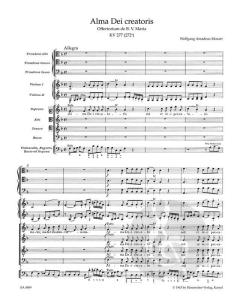 Alma Dei creatoris KV 277 (272a) von Wolfgang Amadeus Mozart (Download) 