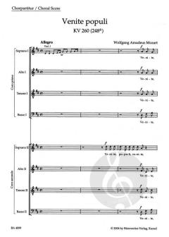 Venite populi KV 260 (248a) (W.A. Mozart) 