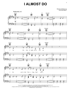 I Almost Do von Taylor Swift (Download) 