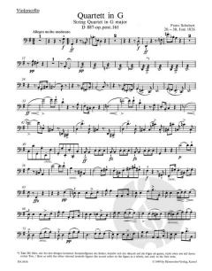 Streichquartett D 887 op. post.161 von Franz Schubert im Alle Noten Shop kaufen (Stimmensatz)