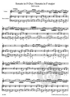 Zwei Sonaten von Georg Philipp Telemann für Violine und Basso continuo (aus Essercizii musici) im Alle Noten Shop kaufen