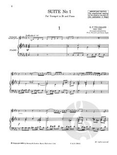 Suite Nr. 1 von Georg Philipp Telemann für Trompete und Klavier im Alle Noten Shop kaufen