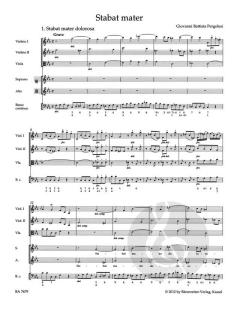 Stabat mater für Sopran, Alt, Streicher und Basso continuo (Giovanni Battista Pergolesi) 
